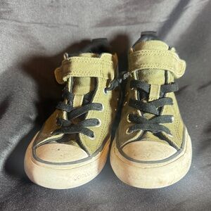 Converse Kids Green Canvas Sneakers